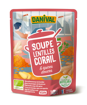 Danival Soupe de lentilles corail épices bio 500ml